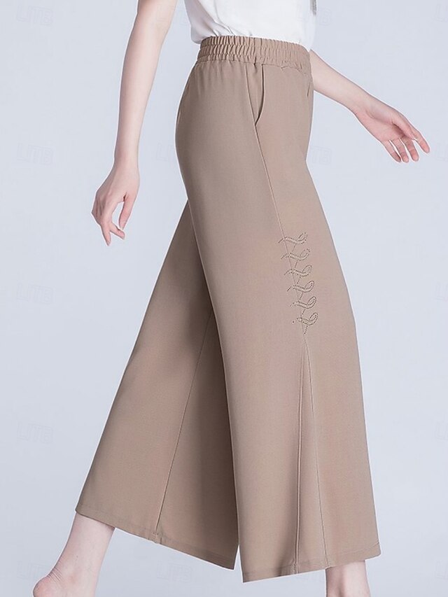 Women's Wide Leg Trousers Casual Pants Vacation Fashion
