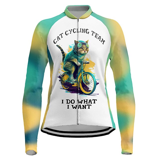 Women's Cycling Jersey Graphic Long Sleeve Bike Jersey Top