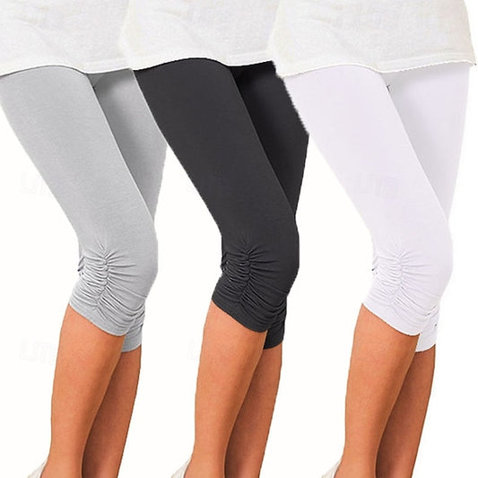 Women's Normal Capri Pants Leggings Fashion Calf-Length Mid