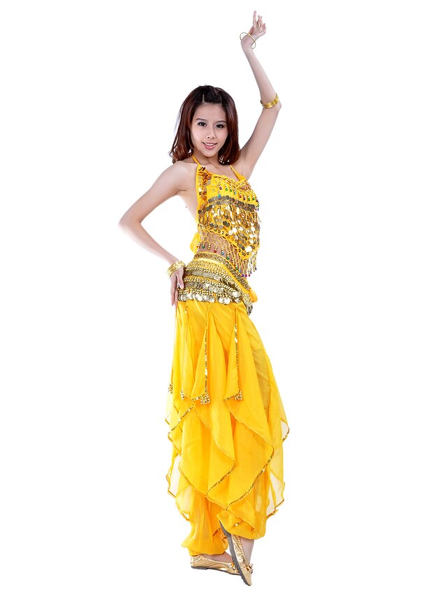 Belly Dance Top Coin Beading Sequin Women's Performance