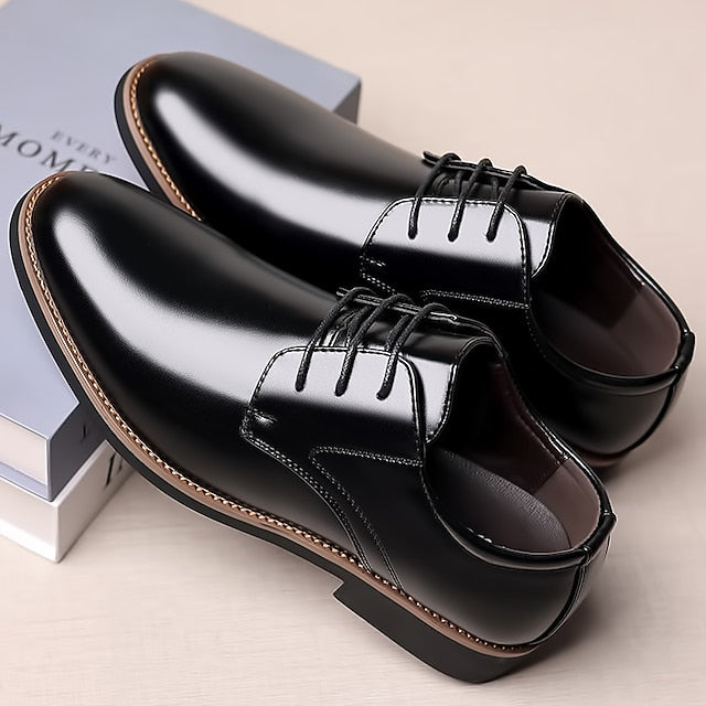 Men's Derby Leather Shoes Oxfords Formal