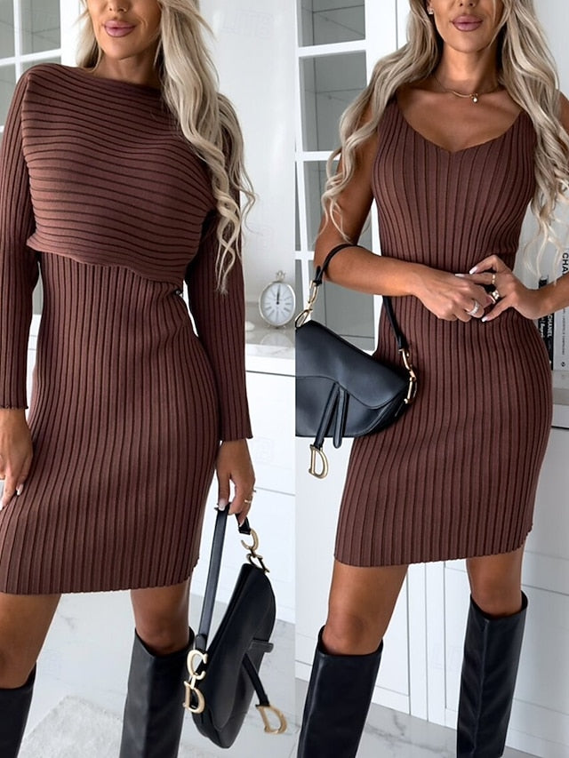 Women's Dress Set Slip Dress Elegant Casual Plain Design