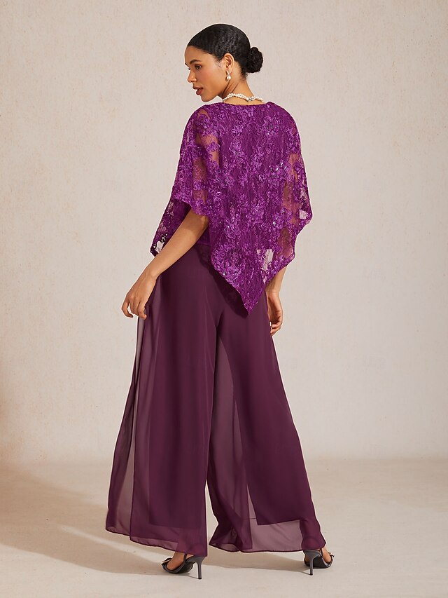 Women's Tunic Blouse Poncho Lace Tops Sequins Lace