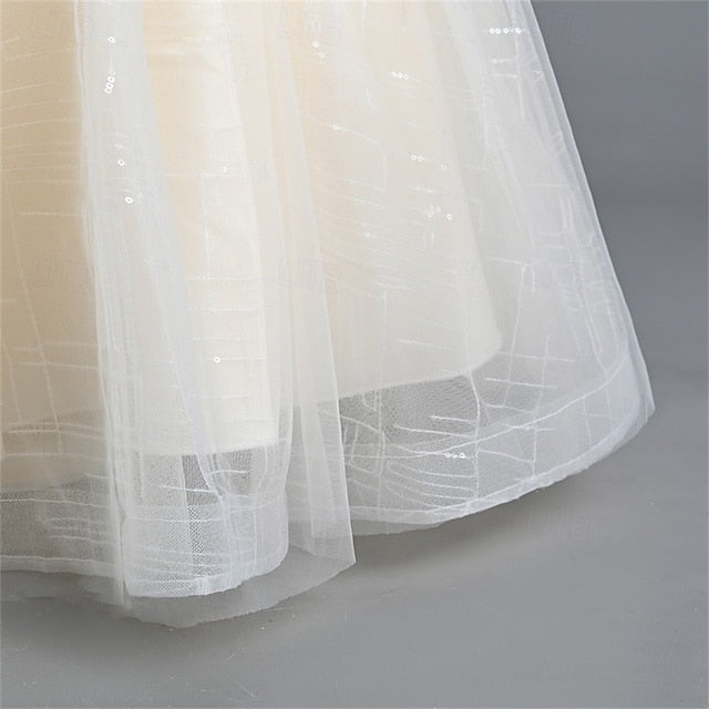 Solid Kids Flower Girl Party Dress Color Girls'
