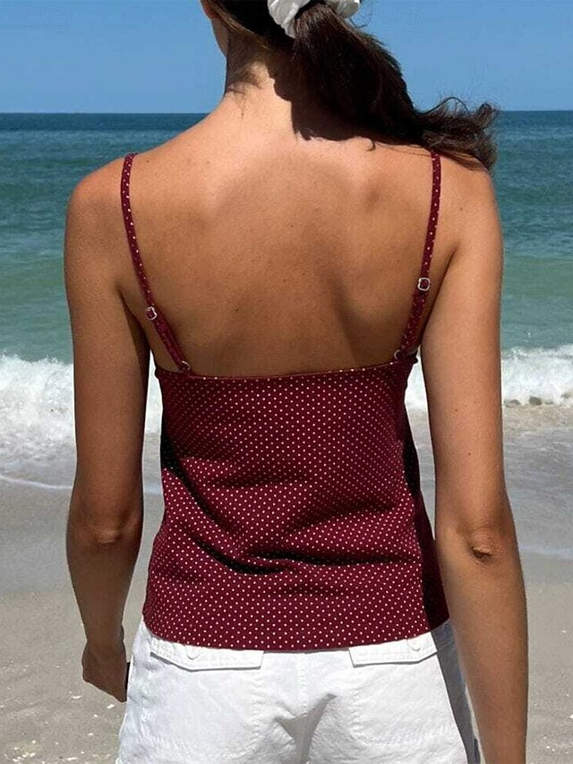 Women's Tank Top Polka Dot Fashion Stylish Classic