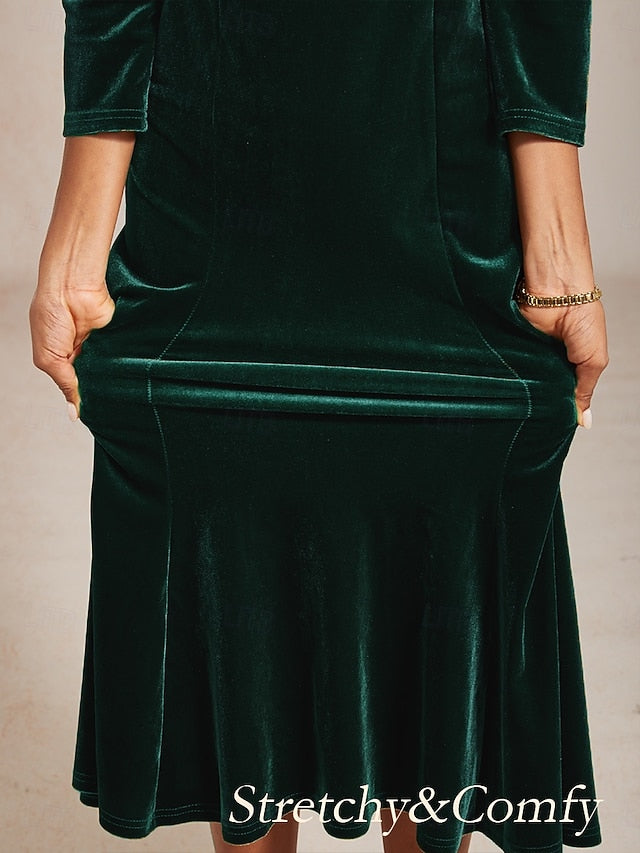 Women's Midi Dress Sheath Dress Elegant Wedding Guest