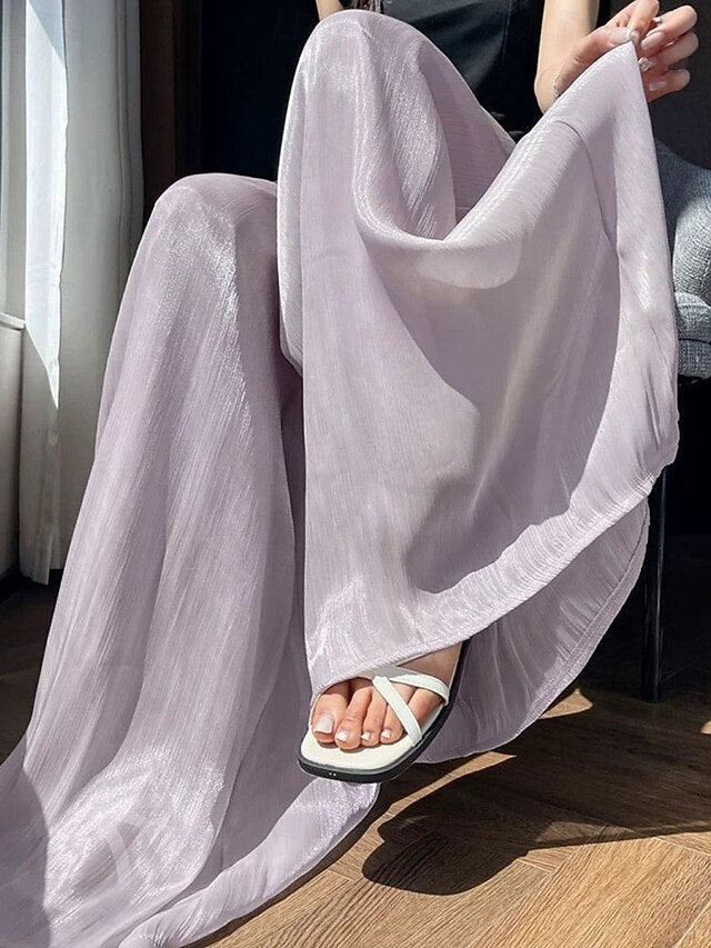 Women's Wide Leg Chinos Vacation Streetwear Casual Full