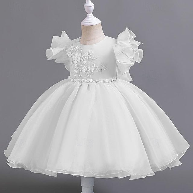 Sequin Dress Sleeveless Girls' Kids Party Floral Wedding