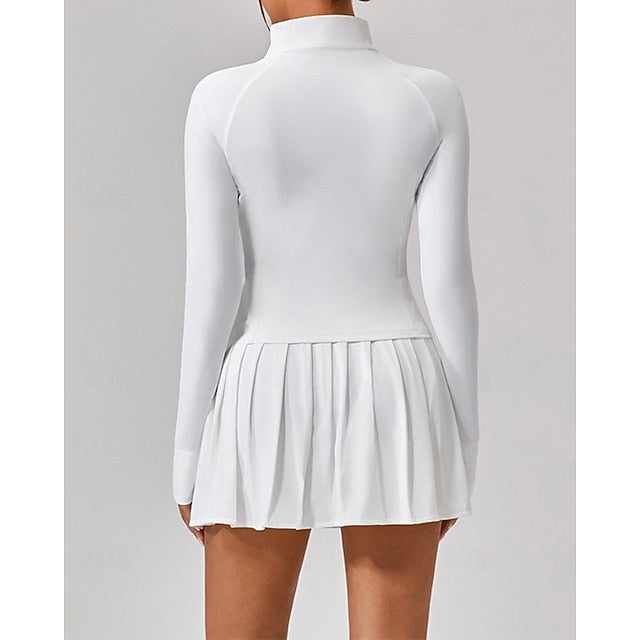 Women's Solid Colored Tennis Set Casual Skirt Tennis Skirts