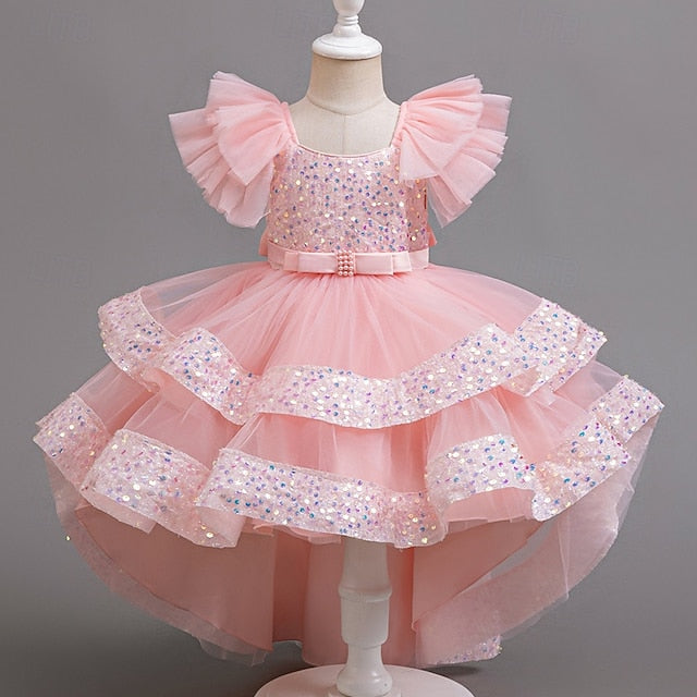 Sequin Sleeveless Special Girls' Dress Kids Party Wedding