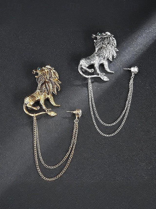 Christmas Lapel Pin with Men's Brooch Deer