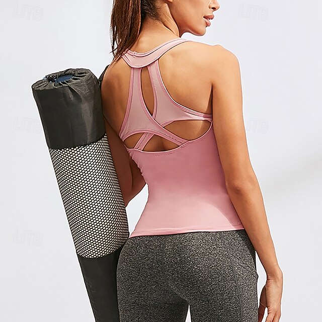 Women's Tank Top Strap Tank Yoga Top Crew Neck Quick Dry