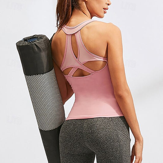 Women's Tank Top Strap Tank Yoga Top Crew Neck Quick Dry