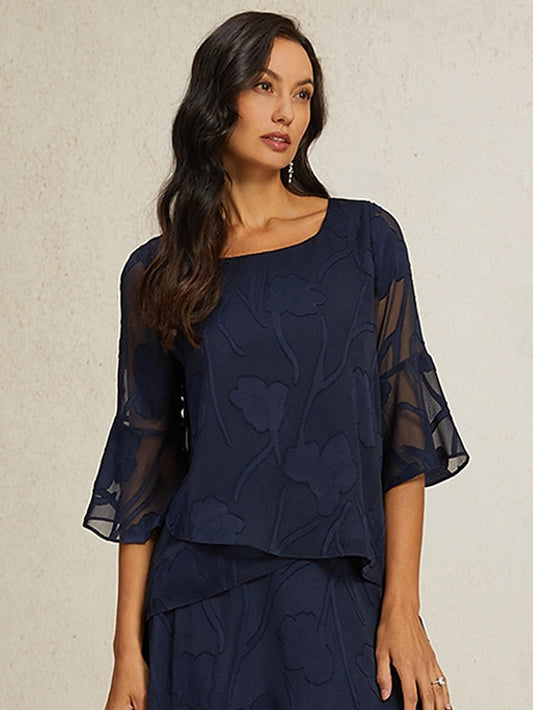 Women's Lace Shirt Blouse Dressy Tops Chiffon Tops