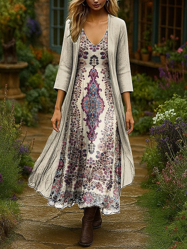 Women's Dress Set Maxi Dress A Line Dress Summer Dress