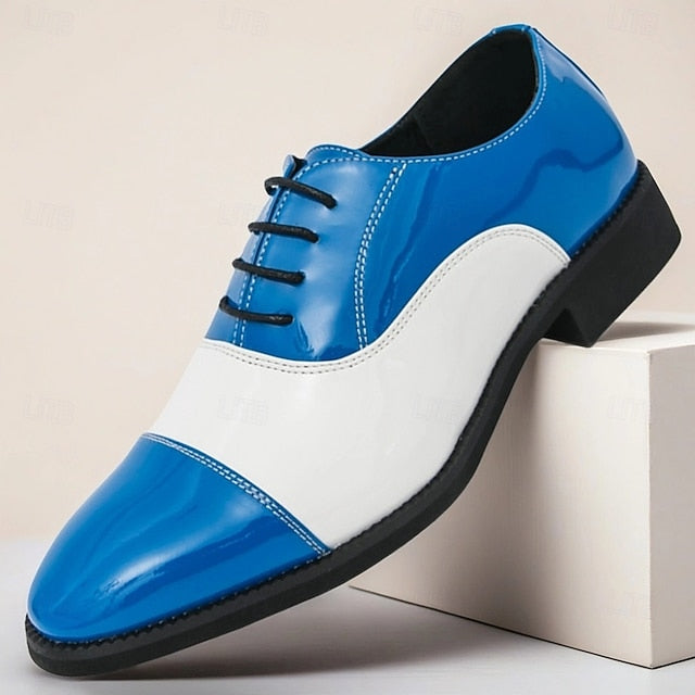 Red White Oxford Men's and Patent Shoes Leather –