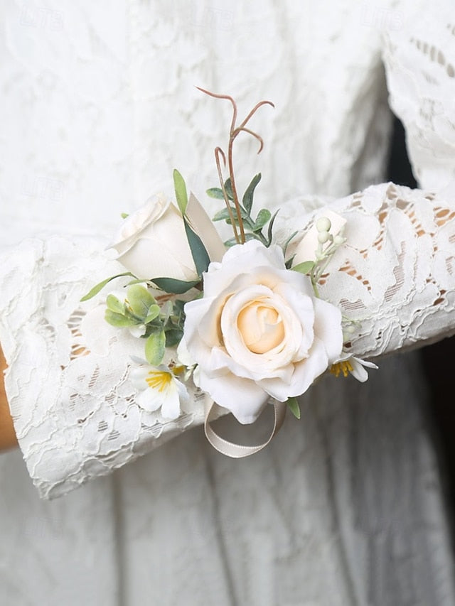 Elegant – Wedding and Wrist Artificial Corsage Boutonniere
