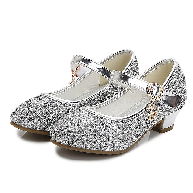 Heel - Girls' Low Shoes Glitter Jane Mary Sparkly