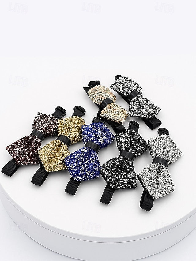 Sequins Bow Polyester Christmas Tie – Sparkling Men's