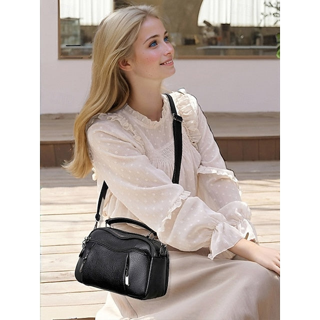 Crossbody Leather Faux Bag Women's
