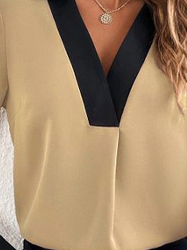 Women's Shirt Modern Long Sleeve Regular Tops Shirt Collar