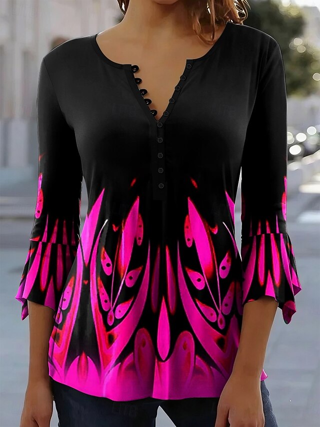 Women's T-Shirt  Graphic Abstract Elegant Vintage Stylish