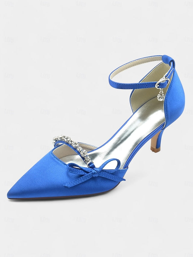 for Shoes Heel Pointed-Toe Wedding Women – Kitten Elegant