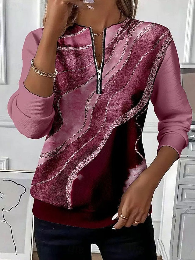 Women's Pullover Sweatshirt Zip Up Sweatshirts Graphic