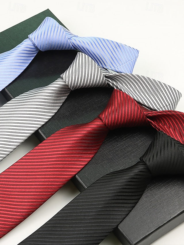Men's striped tie satin