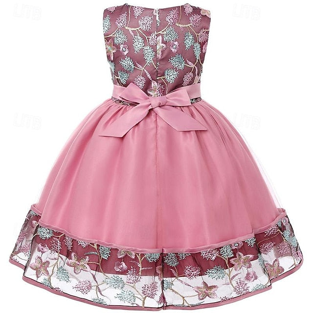 Party Dress Girl 3D Sleeveless Flower Girls'