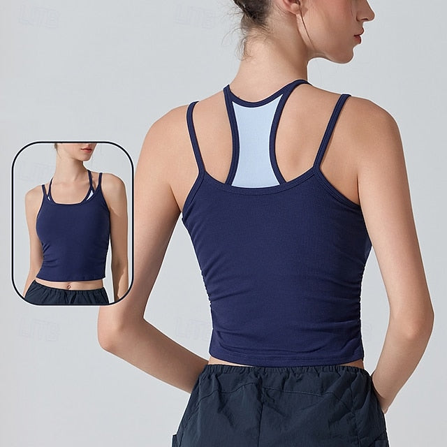 Women's Solid Colored Tank Top Sport Top UV Protection
