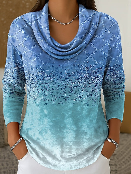 Women's Tunic Tee Print Tiered Ombre Graphic Geometric