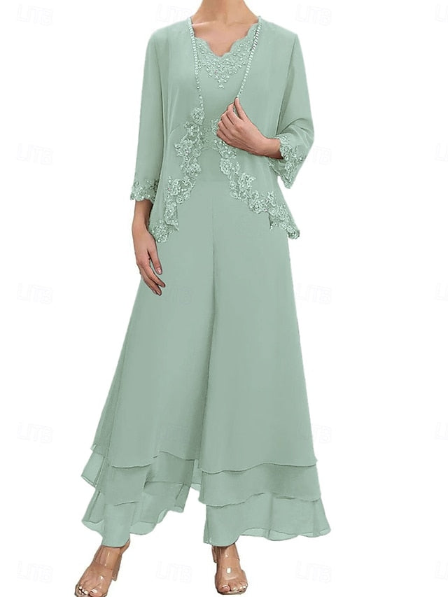 Elegant Sets Dress of Mother Wedding Guest the Bride