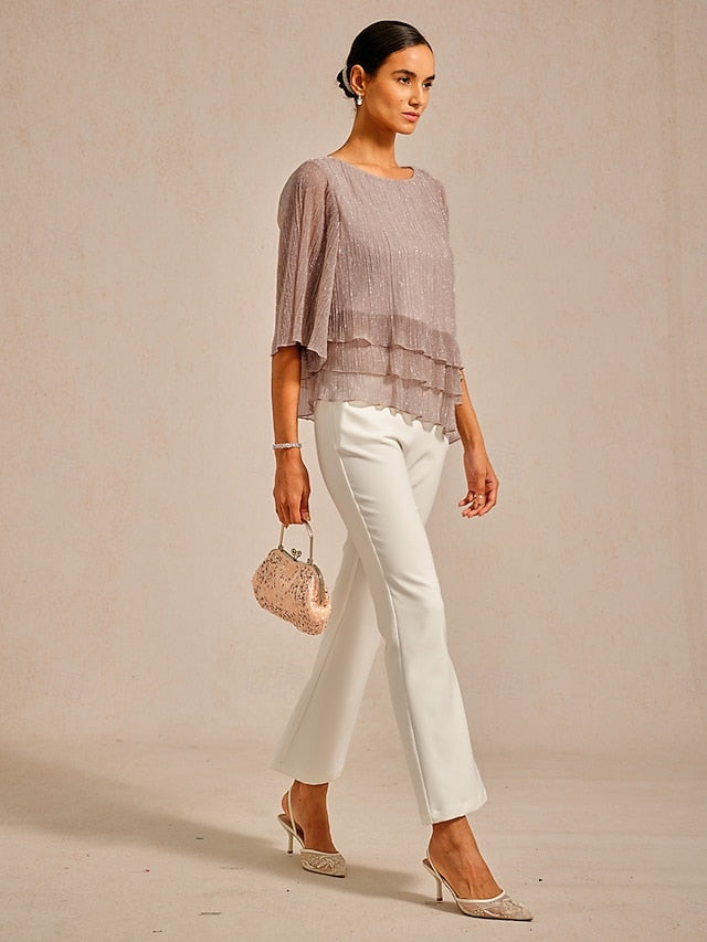 Women's Blouse Dressy Tops Flowy Tops Chiffon Tops Sequins