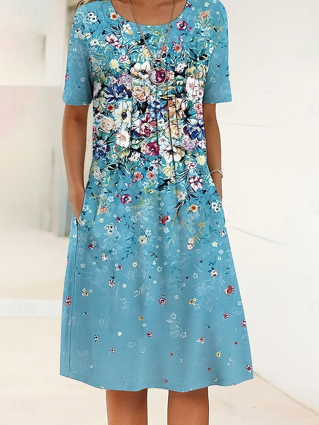 Women's Midi Dress Shift Dress Summer Dress Vacation Casual