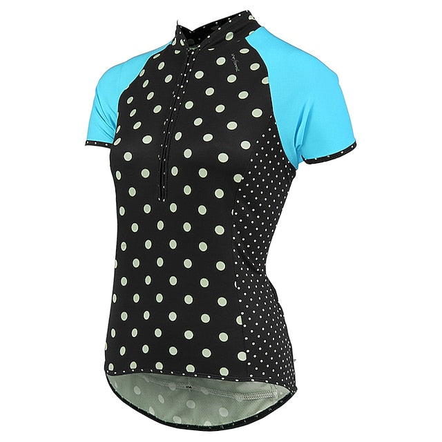 Women's Cycling Jersey Graphic Polka Dot Short Sleeve Bike