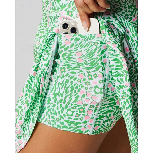 Women's Floral Casual Skirt Tennis Skirts with Shorts