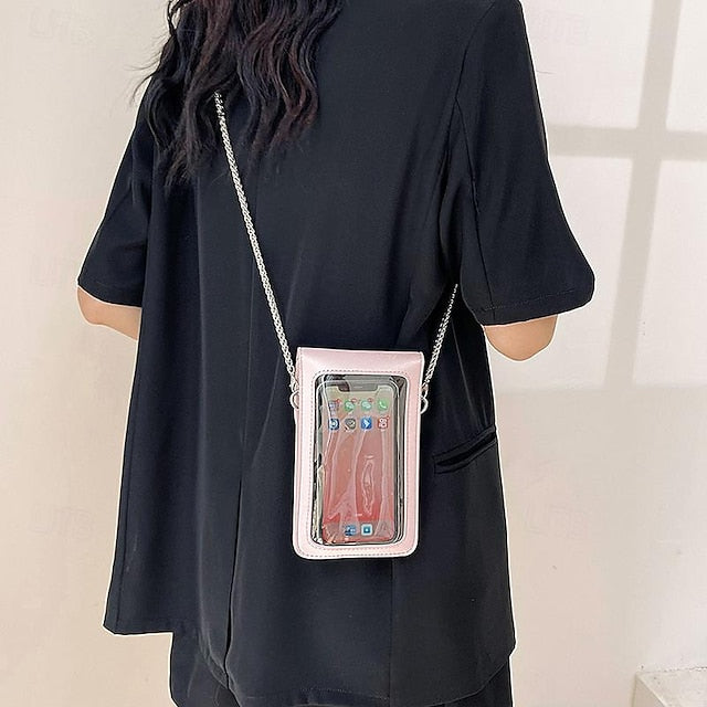 Leather Women's Phone Bag Daily PU Mobile Crossbody