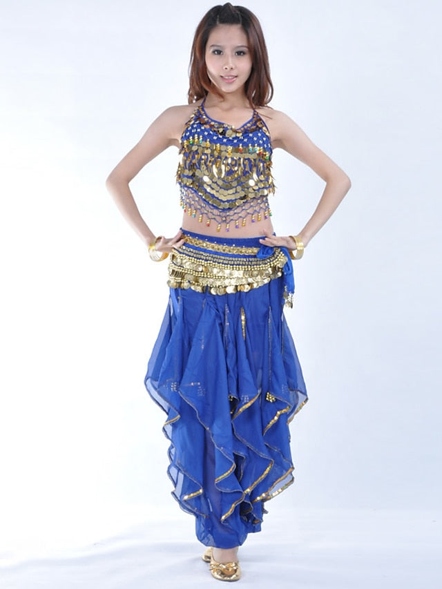 Belly Dance Top Coin Beading Sequin Women's Performance