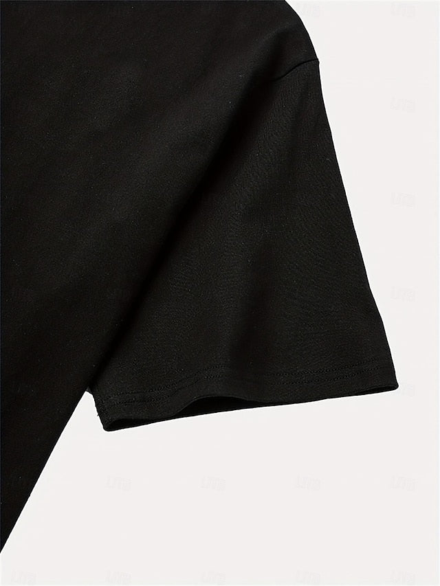 Women's T shirt Casual Funny Quote Crew Neck Black White