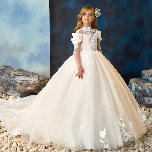 First Girl Kids Girls' Communion Flower Party Dress