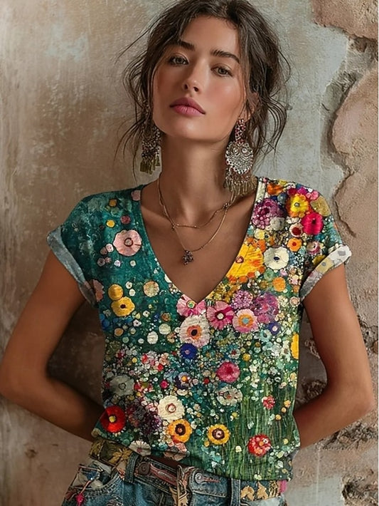 Women's T Shirt Floral Graphic Vintage Stylish Classic