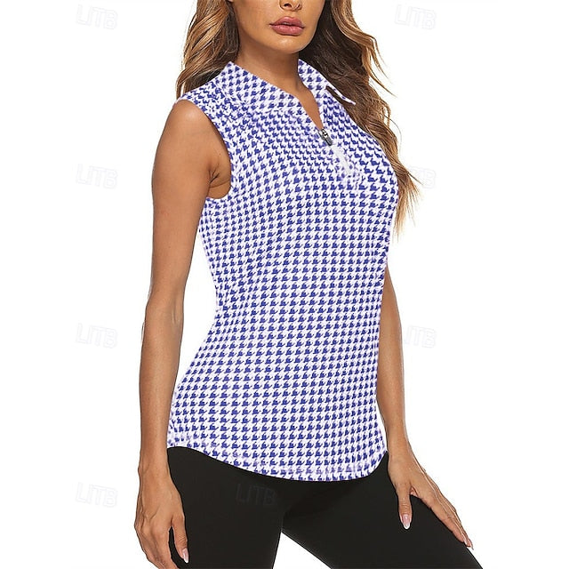 Women's Plaid / Check Sport Shirt Golf Polo Shirt Tennis