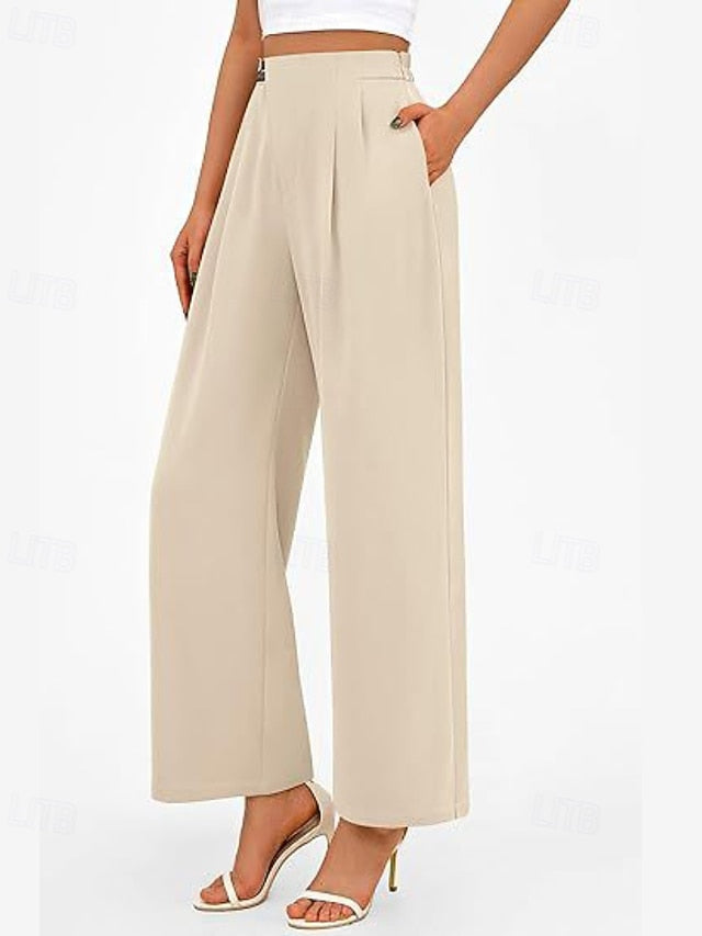 Women's Wide Leg Streetwear Casual Full Length Natural