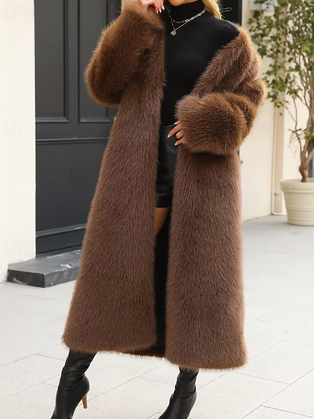 Warm Furs Fur Faux Women's Coat Comfortable