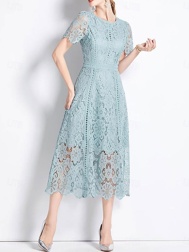 Dress Elegant Length of Crew Tea the Bride Neck Mother