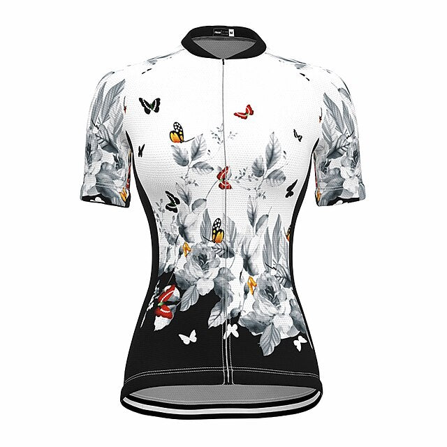 Women's Cycling Jersey Butterfly Floral Botanical Flower