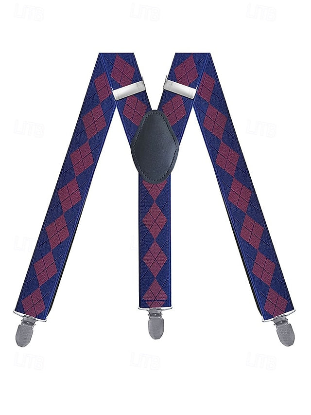 Suspenders Argyle Men's Clip-On Classic – Pattern