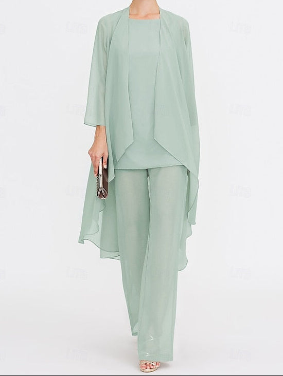 Wedding Mother 3 Piece Pantsuit the of Bride Beach