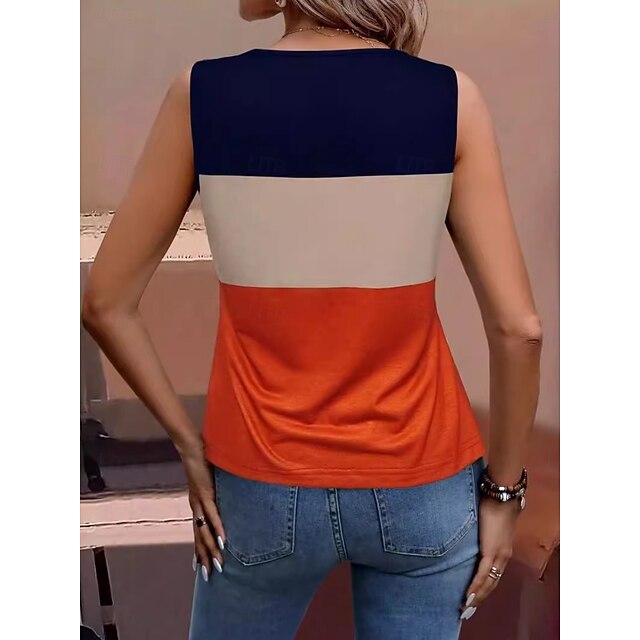 Women's Tank Top Print Striped Fashion Stylish Casual